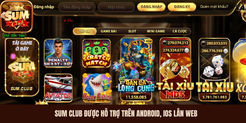 Sum Club được hỗ trợ trên Android, iOS lẫn Web